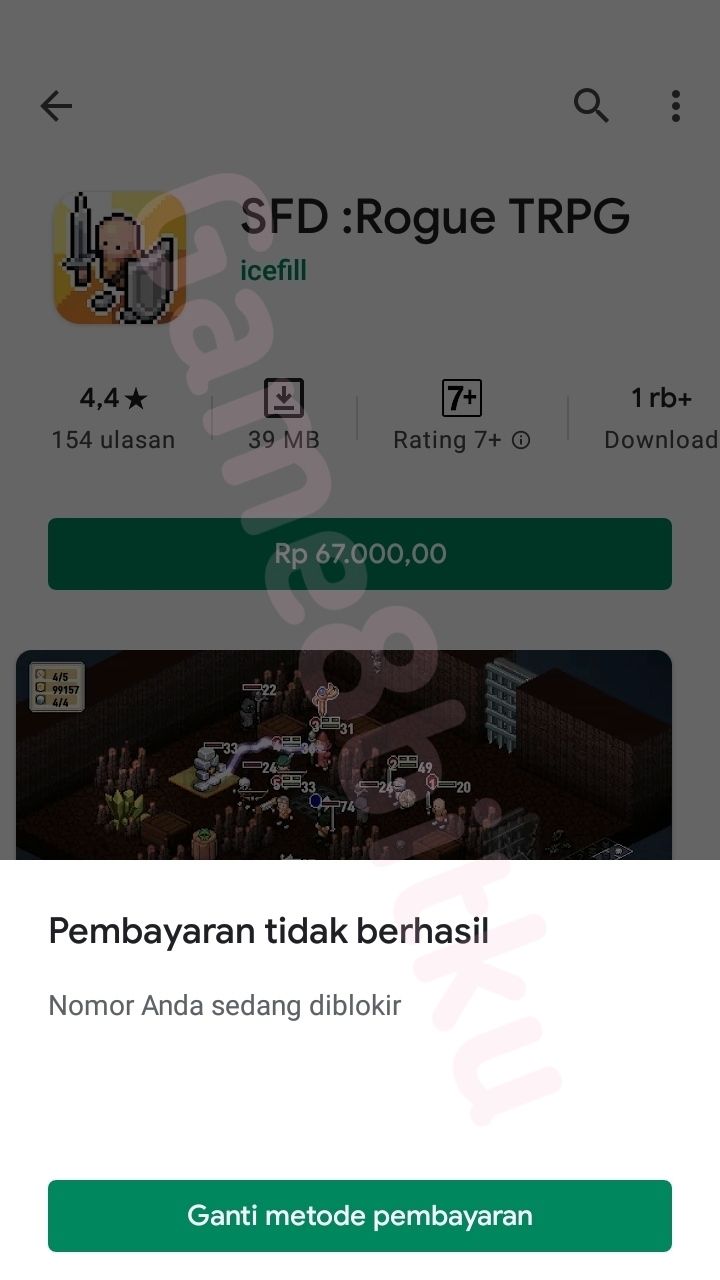 Penyebab pembayaran playstore tidak berhasil nomor sedang diblokir