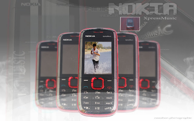 Nokia XpressMusic handphone montage