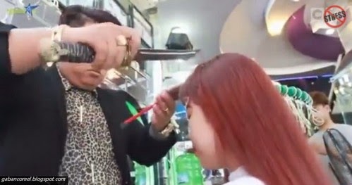 Ekstrem Potong  Rambut  Guna  Pedang Samurai VIDEO Gaban 