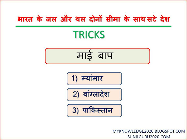 Indian Neighbors Countries with Land & Water Border