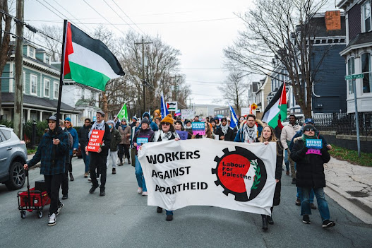 Canada Newfoundland labour activism workers community Palestine solidarity Gaza genocide settler colonialism boycott divestment sanction oppression apartheid