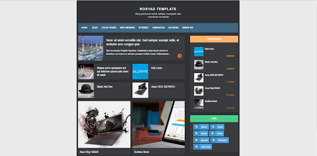 RBZ Semi Dark Responsive Blogger Templates Free Download
