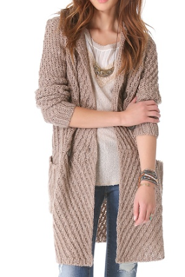 long knit sweater