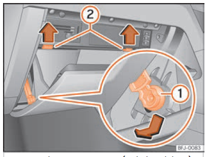 Glove compartment right hand drive fuse box access.