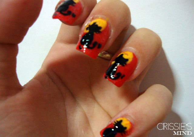 Halloween Cats Nail Art