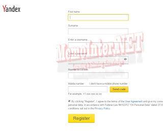 Yandex Webmaster Registration Data