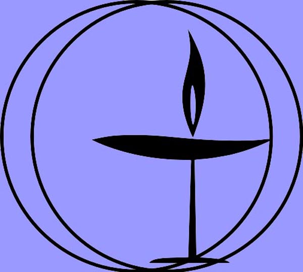 graphic of two interlinked circles around a chalice with a flame emerging from it