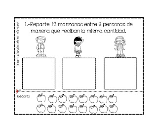 Matemáticas : Actividades de reparto
