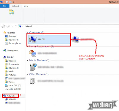 Nah coba kita lihat hasil percobaan tadi apakah benar-benar berganti nama atau tidak? coba buka Network di Explorer dan lihat!