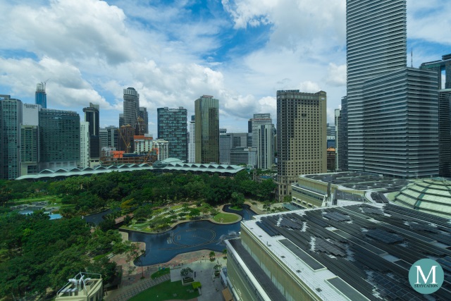 View of KLCC Part from the Junior Suite at Four Seasons Hotel Kuala Lumpur