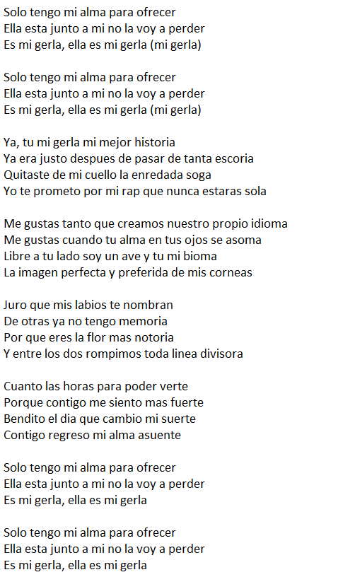 LETRA - Mi Gerla - Keenwan_1