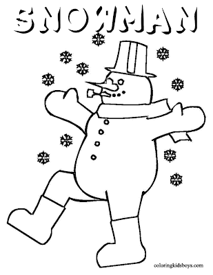 Christmas Coloring Pages,Christmas Snowman Coloring Pages