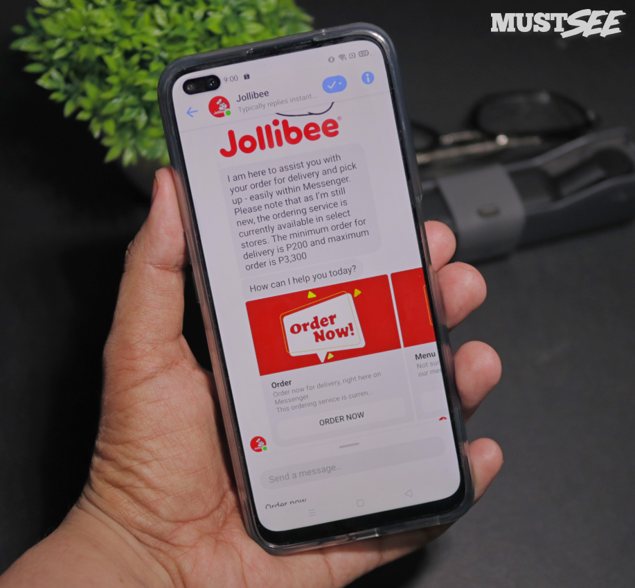 Order Jollibee Online Facebook Messenger