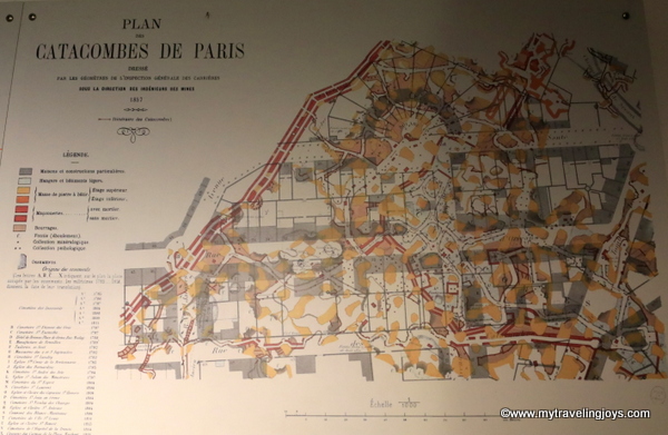 Map of the Catacombs of Paris