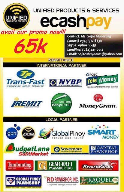  Unified Products and Services Davao City Philippines Ecash Pay center