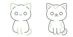Como Dibujar un Gato Kawaii Paso a Paso