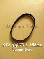 Timing Belt GT2 Close loop gigi 79 L 158 mm Lebar 6mm 79t 2GT 158mm