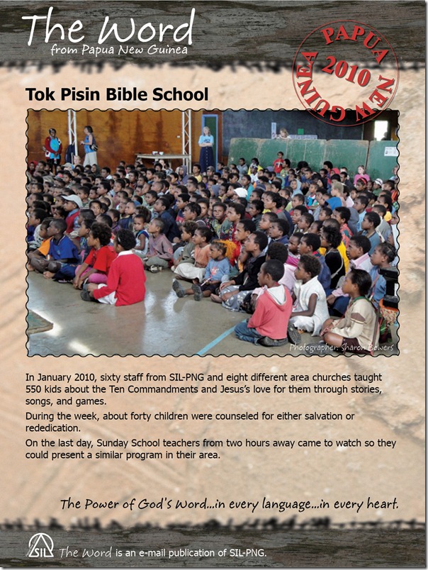2010-12-22 Tok Pisin Bible School