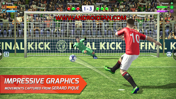 Final kick: Online Football Mod Apk Obb Data Money and Coins