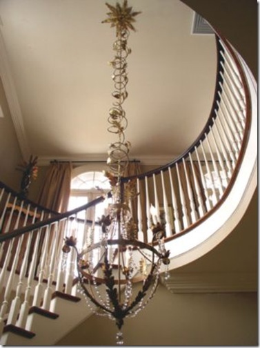 julie neill- joy chandelier with custom chain ebelleshment and canopy