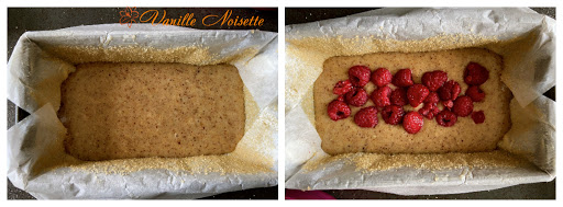 LE CAKE FRAMBOISE ET  NOISETTES de MAËLIG GEORGELIN