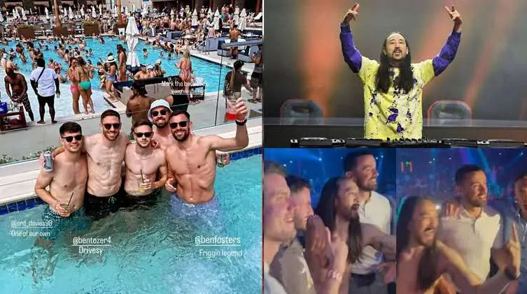 VIDEO; Wrexham Players Join Steve Aoki in DJ Booth During Las Vegas Party at Omnia Nightclub