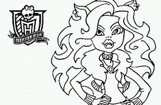 Monster High, Dibujos de Clawdeen Wolf, para Pintar