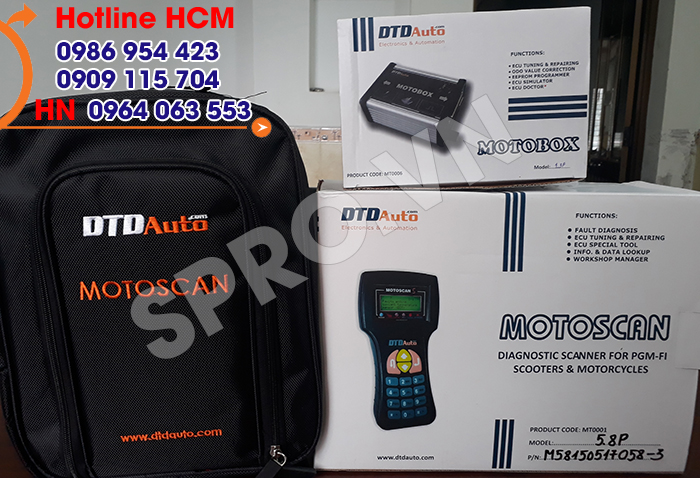 máy chẩn đoán lỗi xe máy Motoscan và motobox