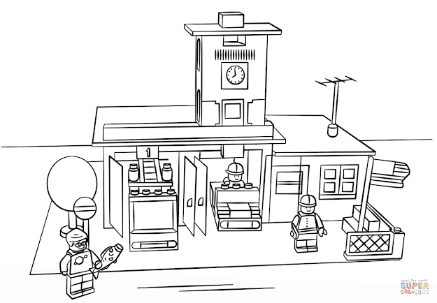 Click The Lego Fire Station Coloring Pages To View Printable Version Or  Color It Online Patible With Ipad And Android Tablets