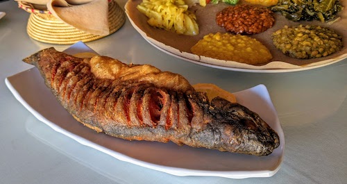 Fried fish given with combo platter