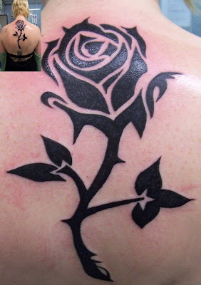 Tribal Tattoo Flower Style Back