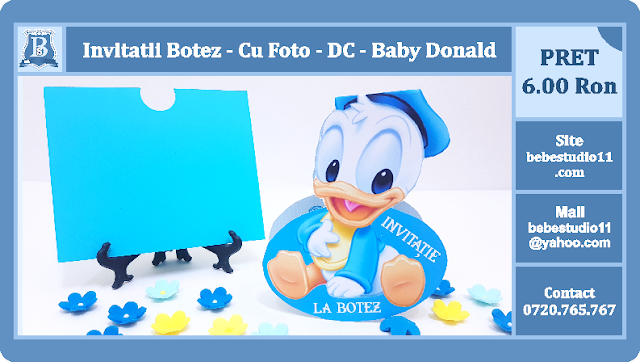 invitatii botez baby donald