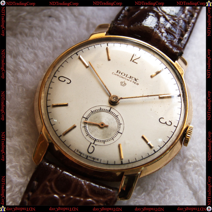 vintage watch, with the original band and a few scratches that have ...