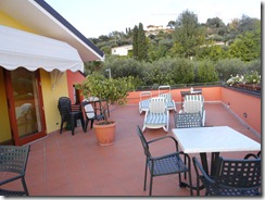 Terrace of the B&B in Bardolino, Italy