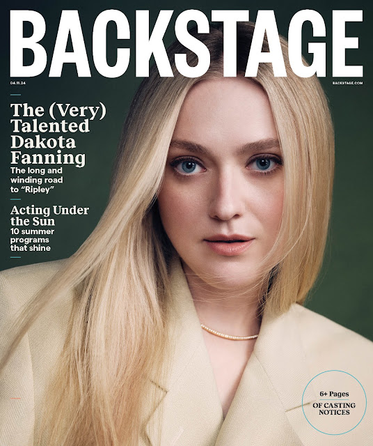 Dakota Fanning Beautiful Fashion Model Photo Shoot for Backstage Magazine April 2024 Issue