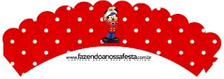 Mickey Marinero: Toppers y Wrappers para Cupcakes para Imprimir Gratis.