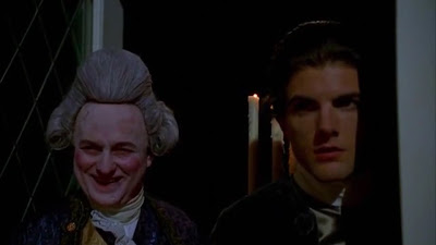 Duc D'Lisle (Mickey Cottrell) and his assistant, Jacques (Adam Scott). The Duc's role was meant to be much larger.