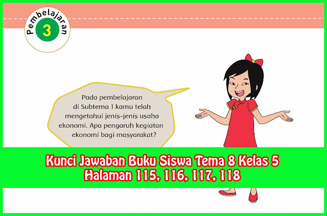 Kunci Jawaban Tema 8 Kelas 5 Halaman 115, 116, 117, 118