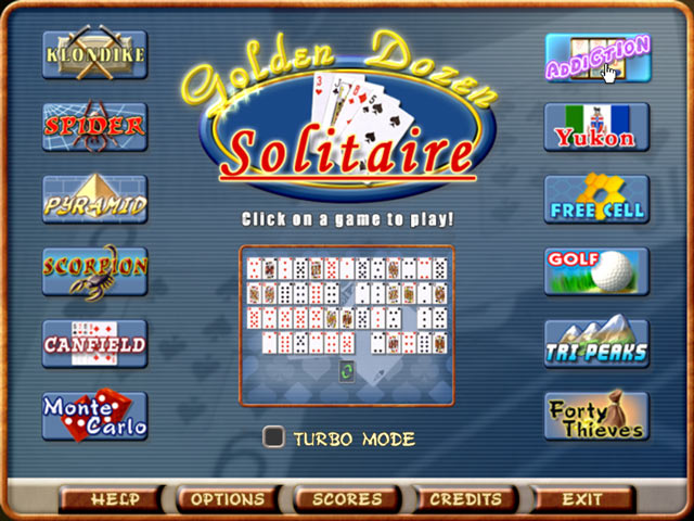 لعبة سوليتير العنكبوت Golden Dozen Solitaire