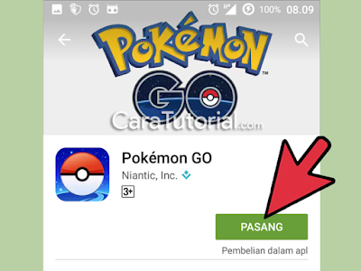 Install game Pokemon Go melalui Google Play Store