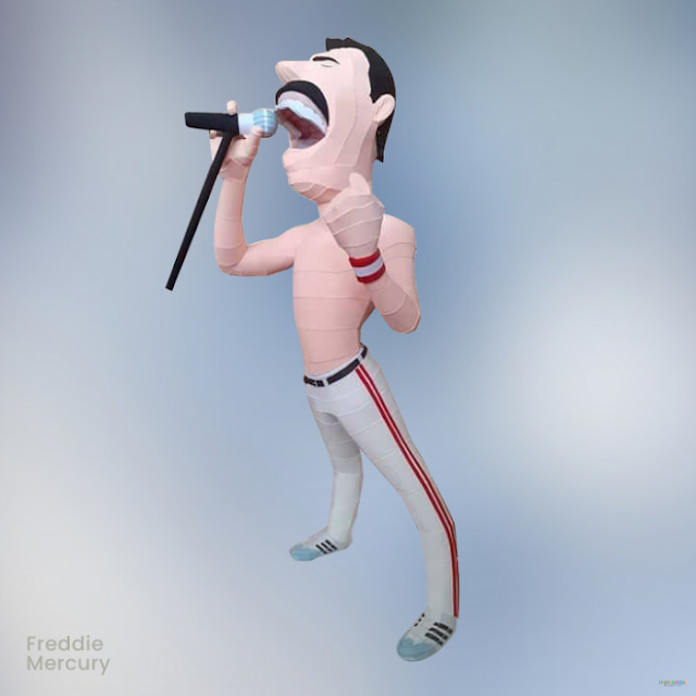 Freddie Mercury Papercraft Model