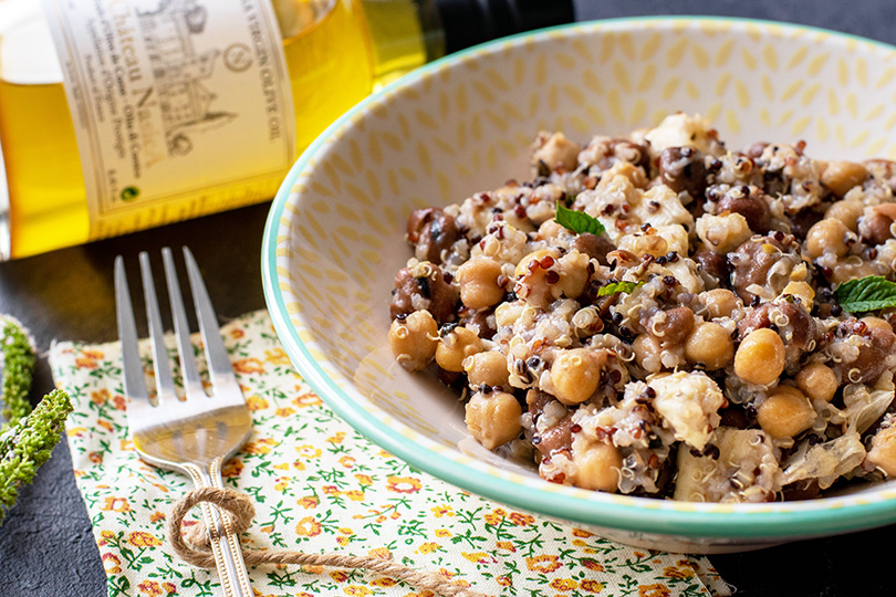 recette Salade quinoa pois et fèves