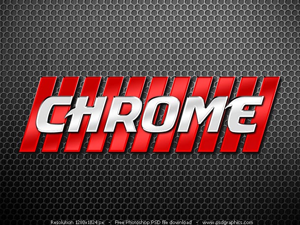 Chrome Letters Style