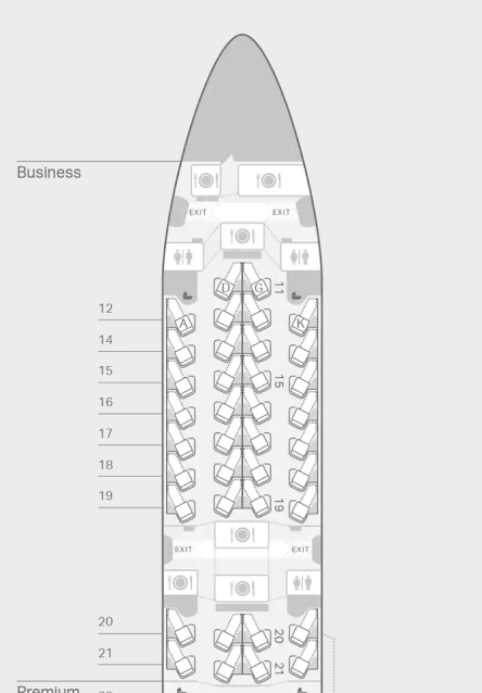 國泰航空 A350-900 座位圖
