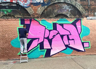 Graffiti Mural Letters by Pista from London