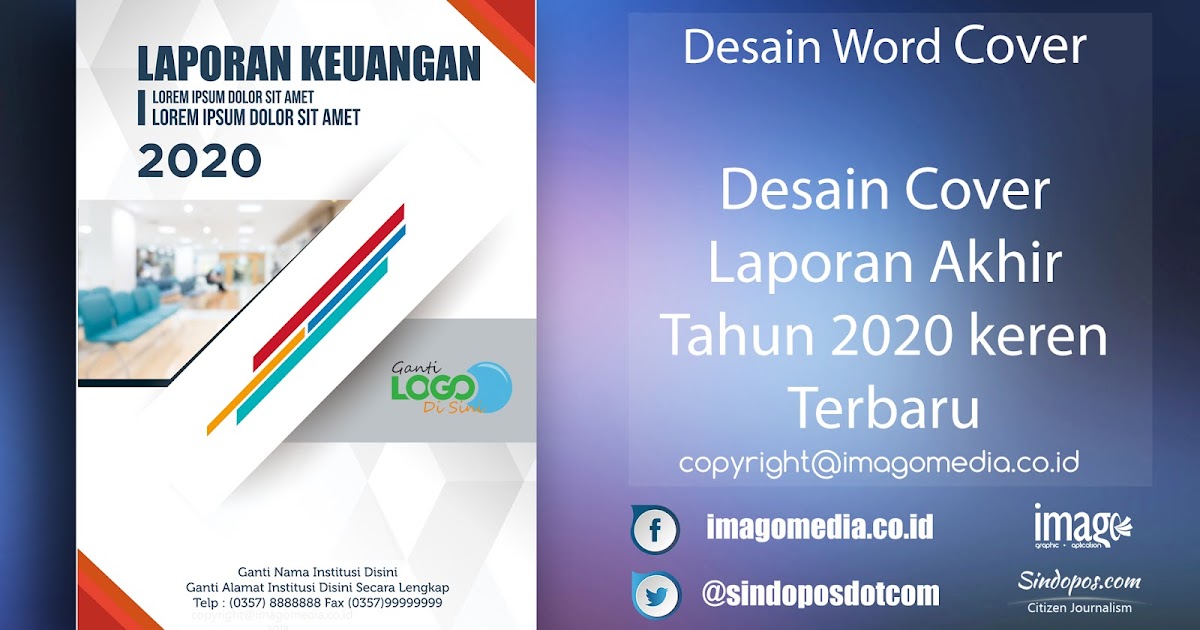 Download Modern Desain Cover  Laporan Akhir Tahun Keren 