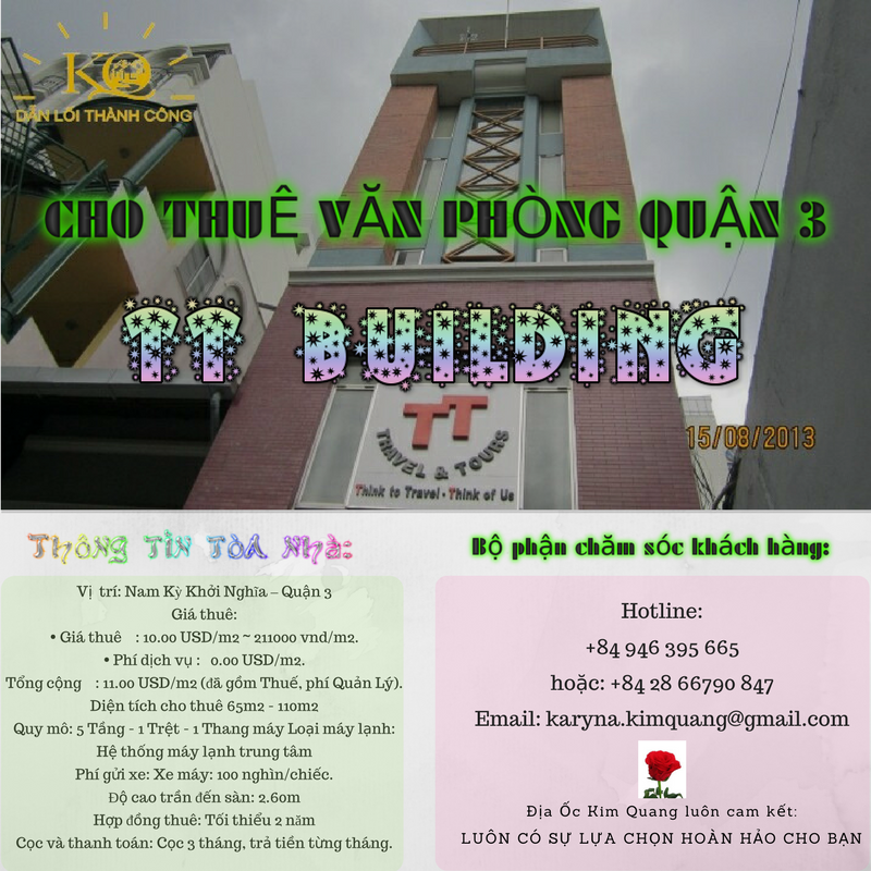 Cho thuê văn phòng quận 3 TT building