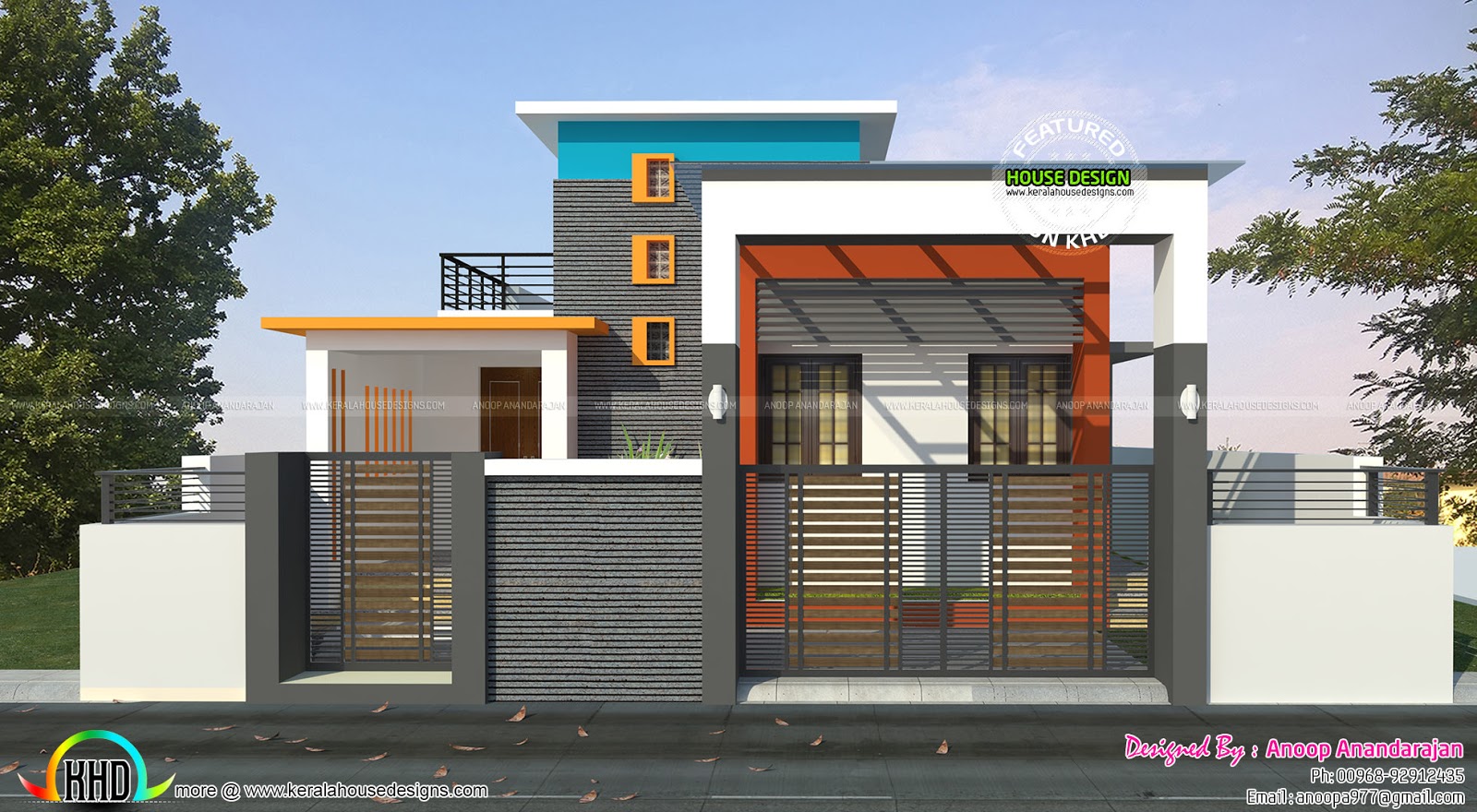  800  sq  ft  home  with blueprint Kerala  home  design  and 