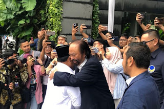 Prabowo Ucapkan Terima Kasih Ke Surya Paloh Yang Mengucapkan Selamat Presiden Terpilih