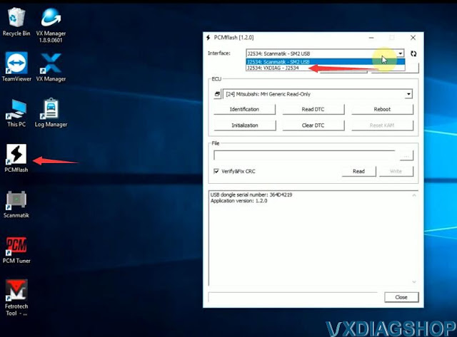 use VXDIAG VCX SE with PCMFlash 10